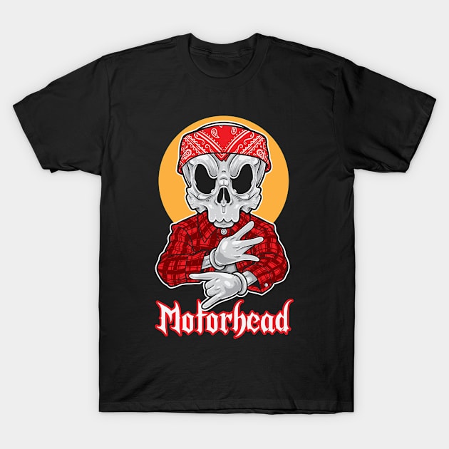 Skull Gangsta Motorhead T-Shirt by Ceogi Yen